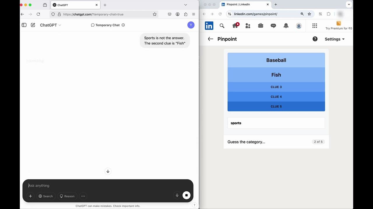 Can ChatGPT Solve Pinpoint?