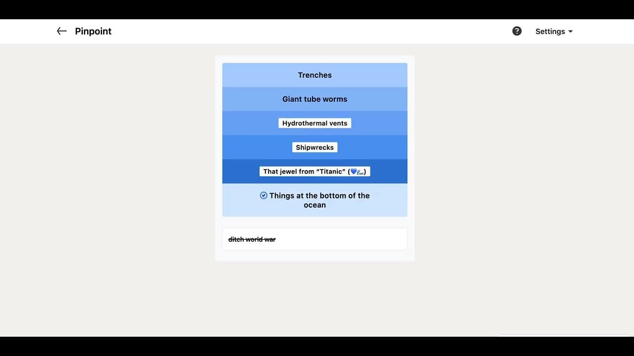 Pinpoint Answer Video Guide